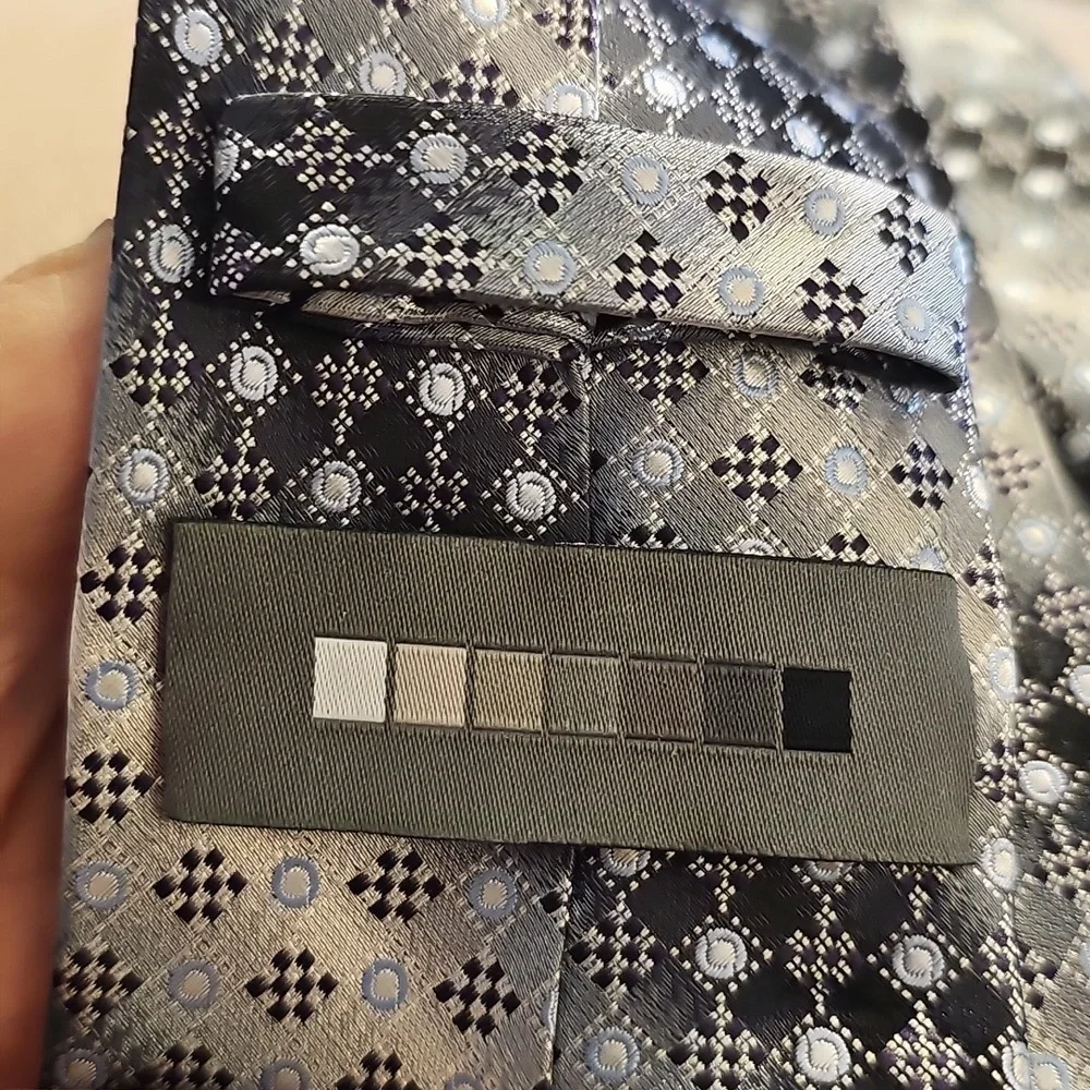Classic Yellow and Gray Patterned Ties. Hand‎ Made. Very Good Used Condition